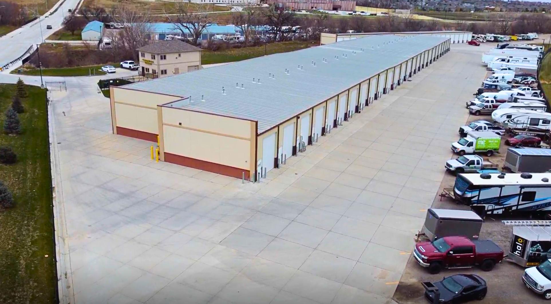 Contractor bays with outdoor parking