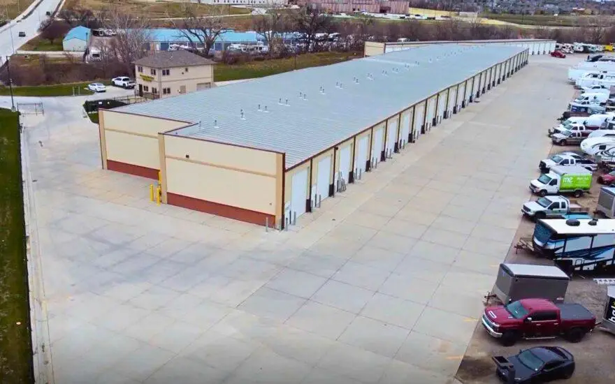 Contractor bays with outdoor parking