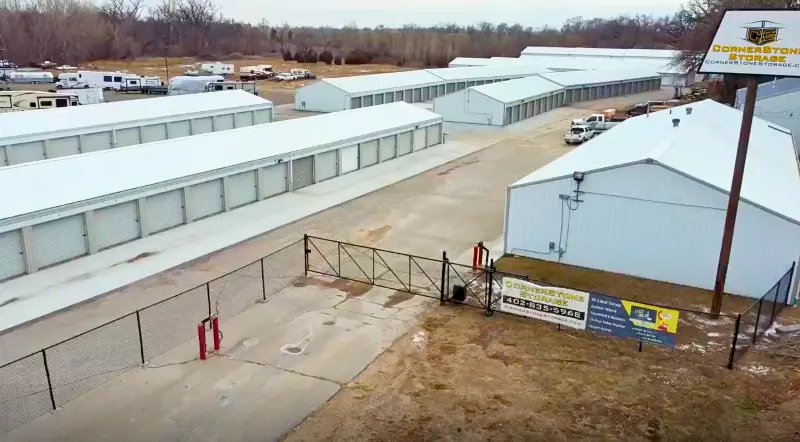 storage facility with warehouse and outdoor parking in bellevue ne