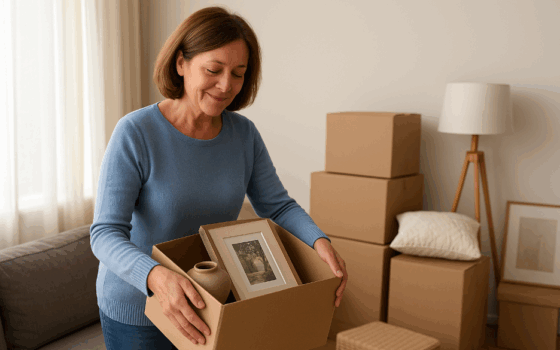 Downsizing with self storage to declutter and move stress free