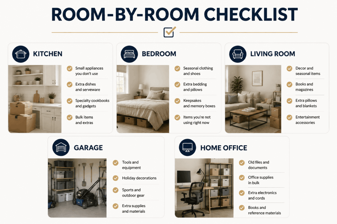 Room by room checklists